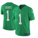 Men's Womens Youth Kids Philadelphia Eagles #1 Jalen Hurts Limited Green Vapor Untouchable NFL Jersey
