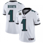 Men's Womens Youth Kids Philadelphia Eagles #1 Jalen Hurts White C Patch Vapor Untouchable Limited Stitched NFL Jersey