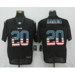 Men's Philadelphia Eagles #20 Brian Dawkins Black USA Flag Fashion Stitched NFL Nike Elite Jersey