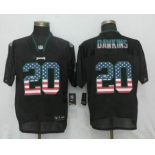 Men's Philadelphia Eagles #20 Brian Dawkins Black USA Flag Fashion Stitched NFL Nike Elite Jersey