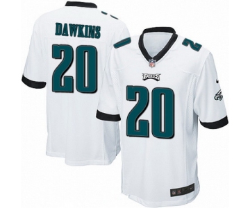 Men's Philadelphia Eagles #20 Brian Dawkins White Stitched NFL Reited Player Nike Game Jersey