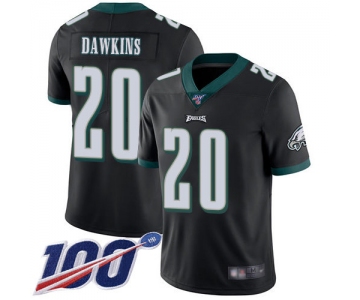 Nike Eagles #20 Brian Dawkins Black Alternate Men's Stitched NFL 100th Season Vapor Limited Jersey