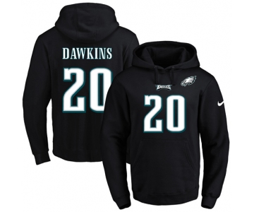Nike Eagles #20 Brian Dawkins Black Name & Number Pullover NFL Hoodie