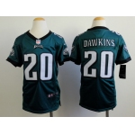 Nike Philadelphia Eagles #20 Brian Dawkins Dark Green Game Kids Jersey