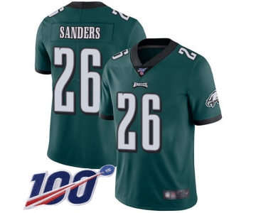 Nike Eagles #26 Miles Sanders Midnight Green Team Color Men's Stitched NFL 100th Season Vapor Limited Jersey