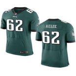 Men's Philadelphia Eagles #62 Jason Kelce NEW Midnight Green Team Color Stitched NFL Nike Elite Jersey