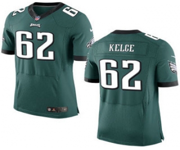 Men's Philadelphia Eagles #62 Jason Kelce NEW Midnight Green Team Color Stitched NFL Nike Elite Jersey