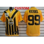 Custom Nike Pittsburgh Steelers 1933 yellow throwback jersey