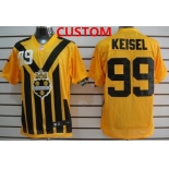 Custom Nike Pittsburgh Steelers 1933 yellow throwback jersey