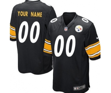 Kids' Nike Pittsburgh Steelers Customized Black Limited Jersey