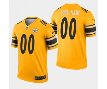 Men's Nike Pittsburgh Steelers Custom Inverted Gold Legend NFL Jersey