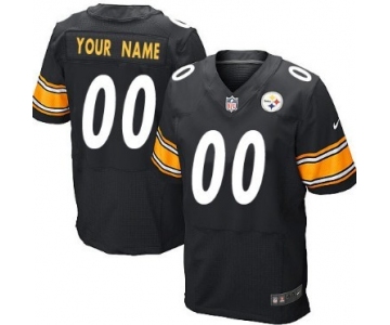 Men's Nike Pittsburgh Steelers Customized Black Elite Jersey
