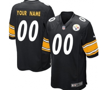 Men's Nike Pittsburgh Steelers Customized Black Game Jersey