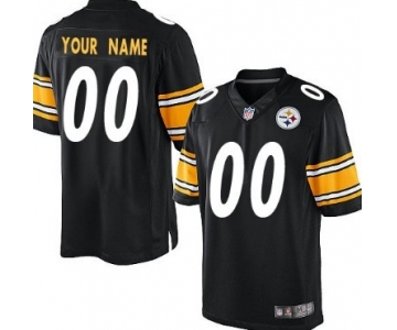 Men's Nike Pittsburgh Steelers Customized Black Limited Jersey