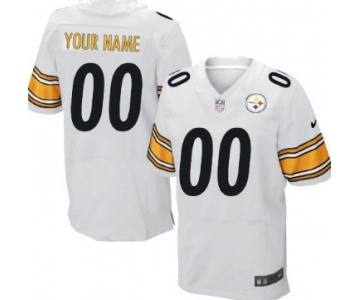 Men's Nike Pittsburgh Steelers Customized White Elite Jersey
