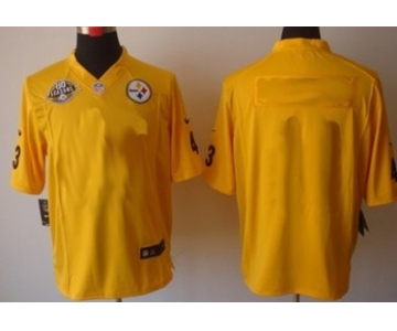 Men's Nike Pittsburgh Steelers Customized Yellow Limited Jersey