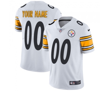 Men's Nike Pittsburgh Steelers White Customized Vapor Untouchable Player Limited Jersey