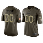 Men's Pittsburgh Steelers Custom Olive Camo Salute To Service Veterans Day NFL Nike Limited Jersey