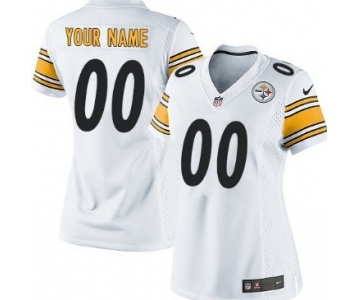 Women's Nike Pittsburgh Steelers Customized White Limited Jersey