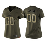 Women's Pittsburgh Steelers Custom Olive Camo Salute To Service Veterans Day NFL Nike Limited Jersey