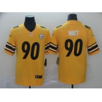 Nike Steelers 90 T.J. Watt Gold Inverted Legend Limited Jersey