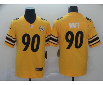 Nike Steelers 90 T.J. Watt Gold Inverted Legend Limited Jersey