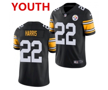 Youth pittsburgh steelers #22 najee harris black 2021 limited football jersey