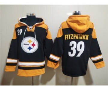 Men's Pittsburgh Steelers #39 Minkah Fitzpatrick Black Ageless Must-Have Lace-Up Pullover Hoodie