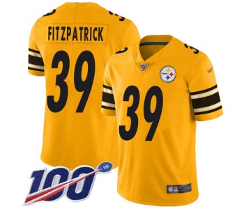Steelers #39 Minkah Fitzpatrick Gold Men's Stitched Football Limited Inverted Legend 100th Season Jersey