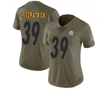 Steelers #39 Minkah Fitzpatrick Olive Women's Stitched Football Limited 2017 Salute to Service Jersey