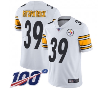 Steelers #39 Minkah Fitzpatrick White Men's Stitched Football 100th Season Vapor Limited Jersey