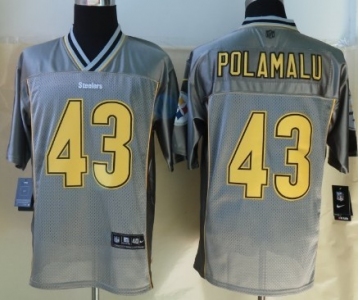 Nike Pittsburgh Steelers #43 Troy Polamalu 2013 Gray Vapor Elite Jersey