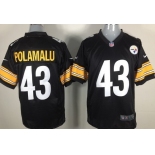 Nike Pittsburgh Steelers #43 Troy Polamalu Black Game Jersey