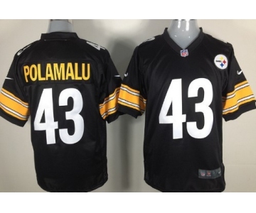 Nike Pittsburgh Steelers #43 Troy Polamalu Black Game Jersey