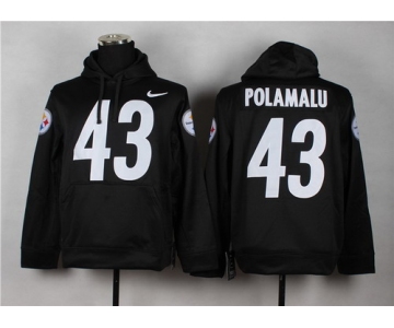 Nike Pittsburgh Steelers #43 Troy Polamalu Black Hoodie