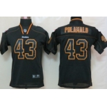 Nike Pittsburgh Steelers #43 Troy Polamalu Lights Out Black Kids Jersey