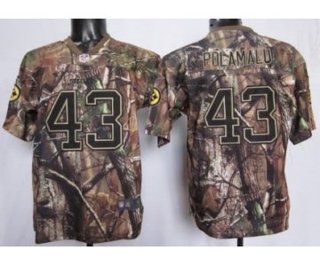 Nike Pittsburgh Steelers #43 Troy Polamalu Realtree Camo Kids Jersey