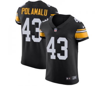 Nike Steelers #43 Troy Polamalu Black Alternate Men's Stitched NFL Vapor Untouchable Elite Jersey