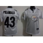 Pittsburgh Steelers #43 Troy Polamalu 2011 White Stitched Womens Jersey