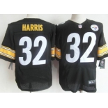 Nike Pittsburgh Steelers #32 Franco Harris Black Elite Jersey