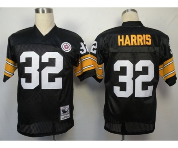 Pittsburgh Steelers #32 Franco Harris Black Throwback Jersey