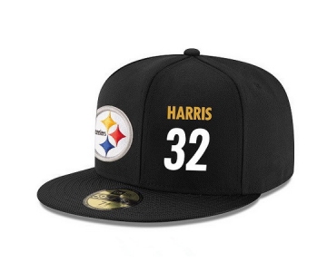 Pittsburgh Steelers #32 Franco Harris Snapback Cap NFL Player Black with White Number Stitched Hat