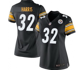 Women's Pittsburgh Steelers #32 Franco Harris Black Retired Player NFL Nike Elite Jersey