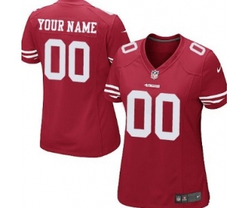 Women's Nike San Francisco 49ers Customized Red Limited Jersey