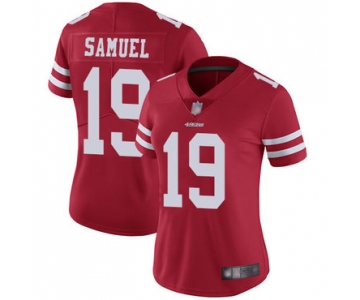 49ers #19 Deebo Samuel Red Team Color Women's Stitched Football Vapor Untouchable Limited Jersey