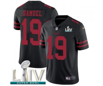 Nike 49ers #19 Deebo Samuel Black Super Bowl LIV 2020 Alternate Men's Stitched NFL Vapor Untouchable Limited Jersey
