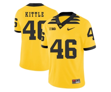 Iowa Hawkeyes 46 George Kittle Yellow College Football Jersey
