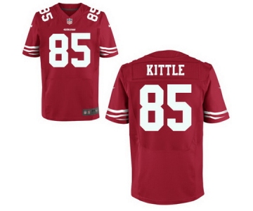 Men's 2017 NFL Draft San Francisco 49ers #85 George Kittle Scarlet Red Team Color Stitched NFL Nike Elite Jersey