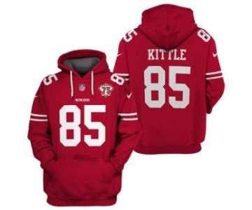 Men's San Francisco 49ers #85 George Kittle 2021 75th Anniversary Alternate Pullover Hoodie
