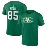 Men's San Francisco 49ers #85 George Kittle Green St. Patrick's Day Icon Player T-Shirt